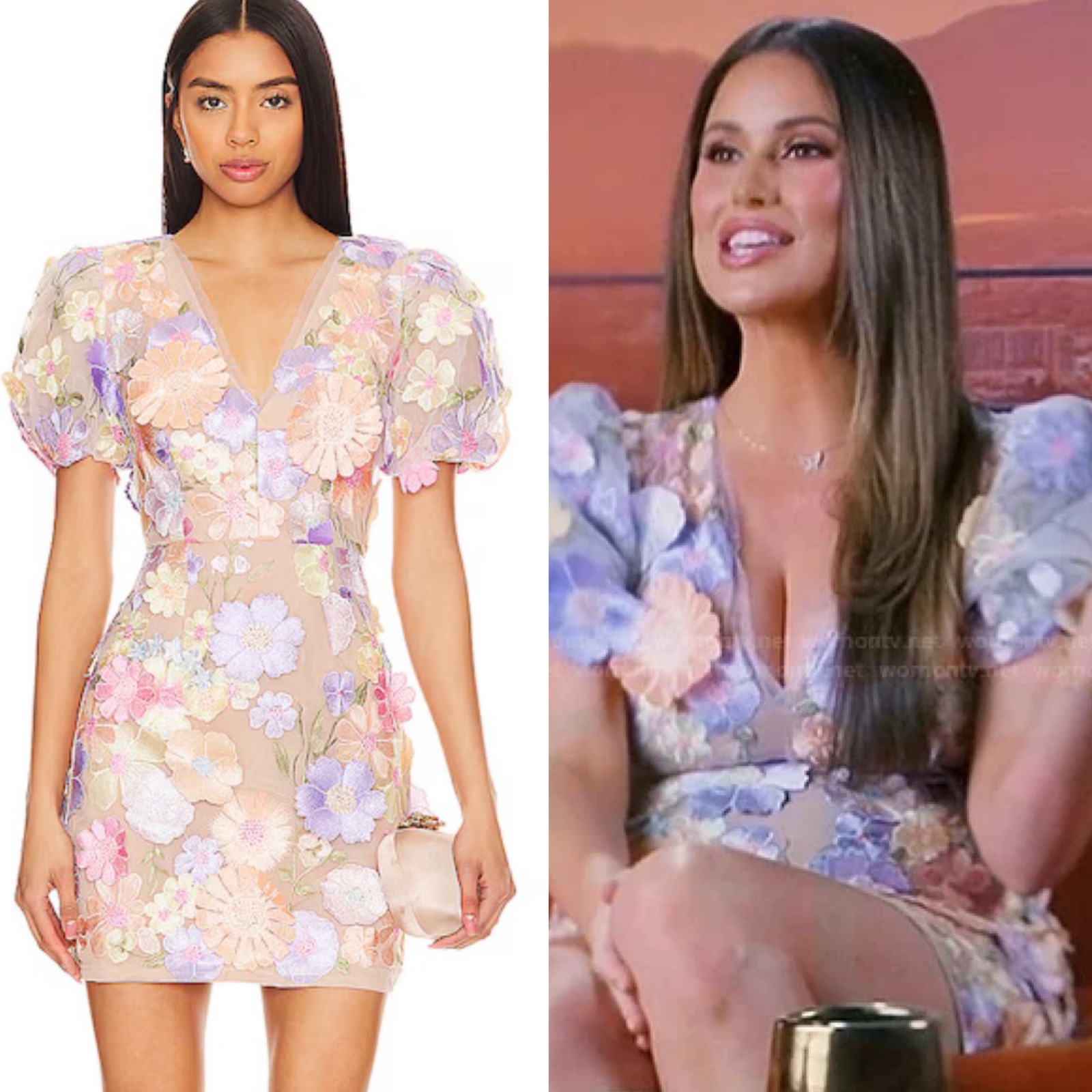 Nwt Elliatt Anthea 3d Lace Mini Dress Aso The Valley In Lavender Size L Romantic